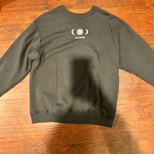 hollister oversized grey crew neck